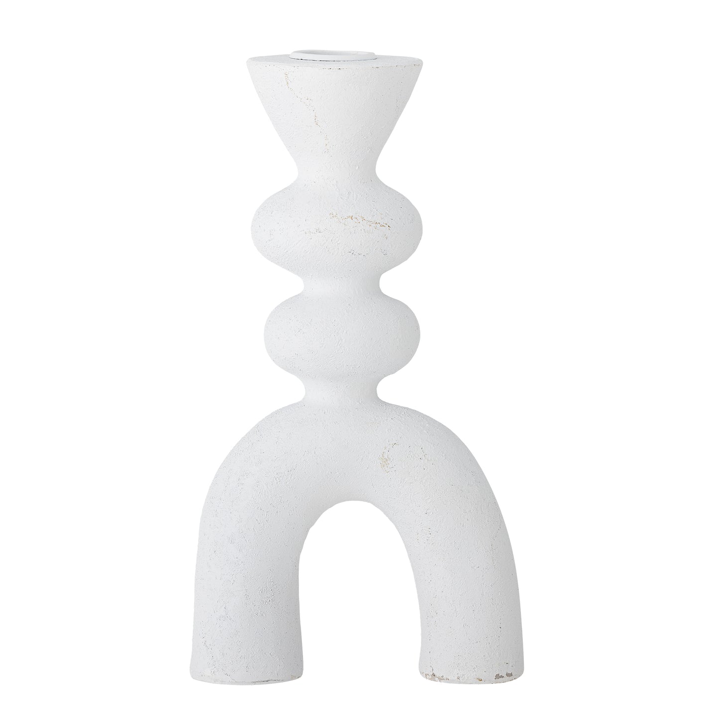Syra Kerzenhalter, Weiß, Polyresin