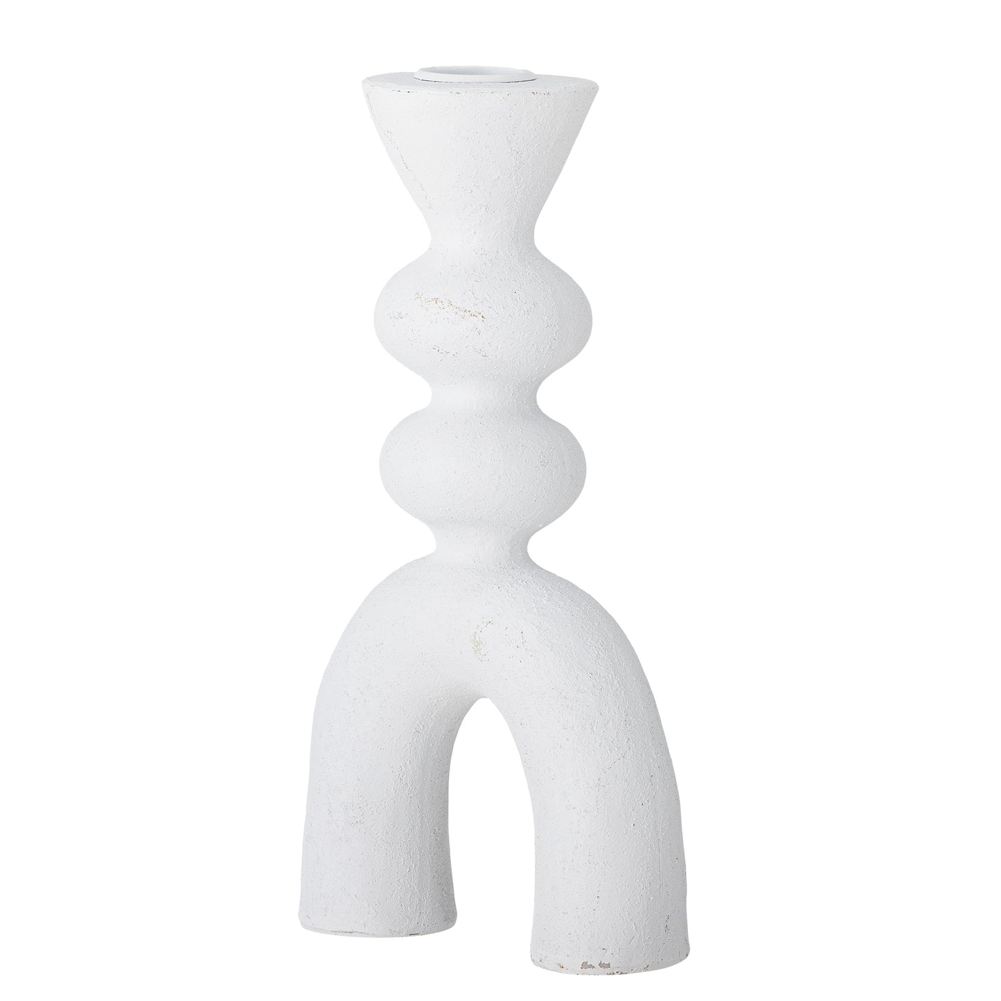 Syra Kerzenhalter, Weiß, Polyresin