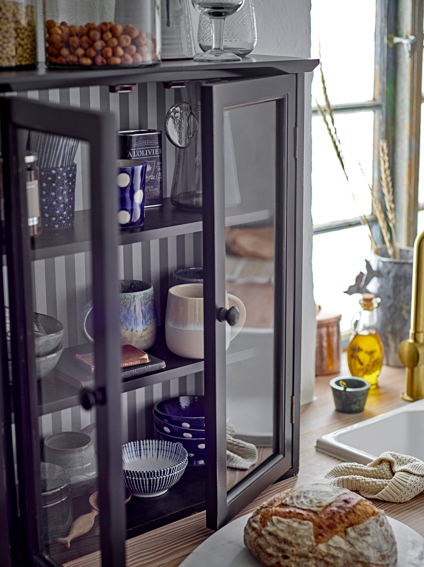 Minoa Tasse, Blau, Steingut